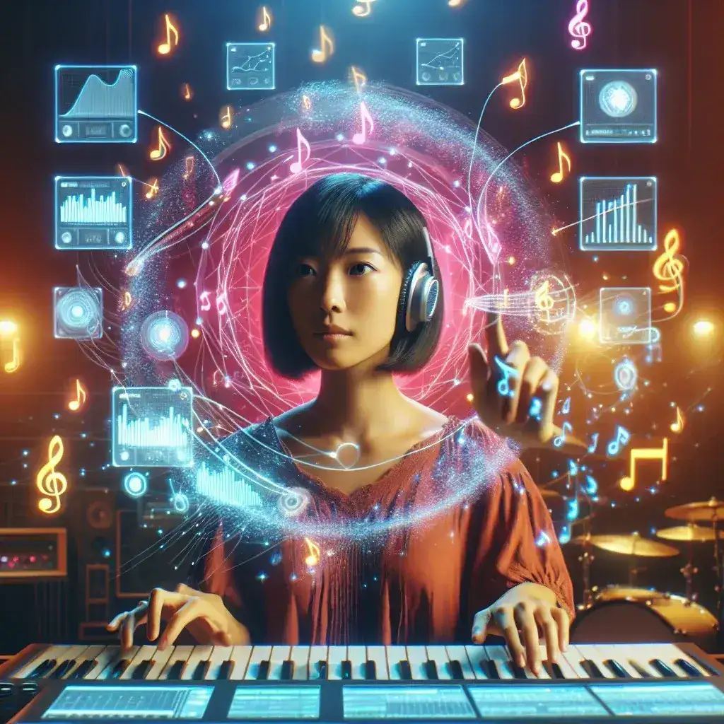 "AI-driven music remixing tools showcased on TikTok, highlighting a creator using innovative features to enhance their content."